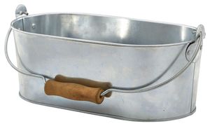 Galvanised Steel Oval Table Caddy 28x15.5x10cm - GSTC2815 - 1