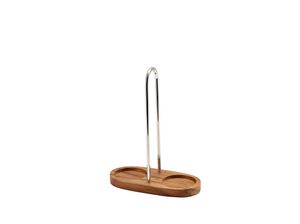 GenWare Acacia Wood Salt & Pepper Grinder Stand - WSPGRS - 1