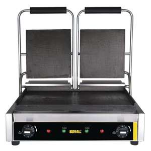 GJ456 - Buffalo Bistro Contact Grill Double Flat - GJ456