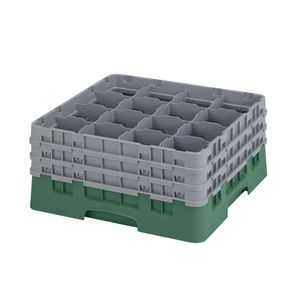 Cambro H196mm Green 16 Compartment Camrack - 1
