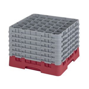 Cambro H320mm Cranberry 36 Compartment Camrack - 1