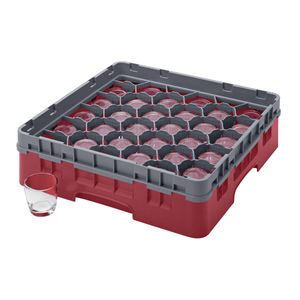 Cambro H92mm Cranberry 30 Compartment Camrack - 1