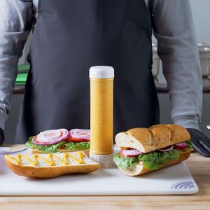 San Jamar Ez-Kleen® 16oz Sauce Bottle with Yellow Valve - 3