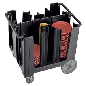 Cambro Standard Black Adjustable Dish Caddy S-Series - 1