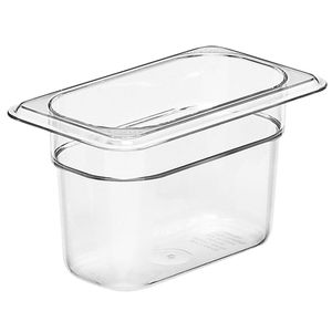 Cambro 100mm Deep 1/9 Clear Polycarbonate GN Pan - 1