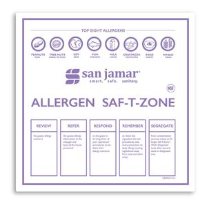 San Jamar Allergen Saf-T-Zone™ Prep Station Mat - 1
