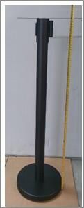 Black Barrier Post - Retractable Black Belt (Pack of 2) - BP-BLTBBK - 3