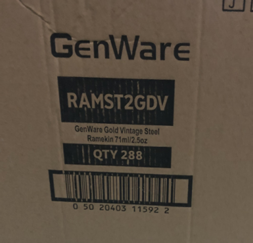 GenWare Gold Vintage Steel Ramekin 71ml/ 2.5oz (Pack of 24) - RAMST2GDV - 7