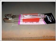 Genware Plastic Handle Buffet Tongs Red - 577-08R - 2