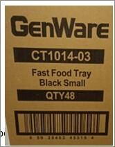 Fast Food Tray Black Small - CT1014-03 - 9