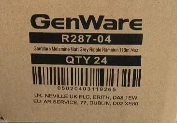 GenWare Melamine Matt Grey Ripple Ramekin 56ml/ 2oz (Pack of 24) - R278-04 - 10
