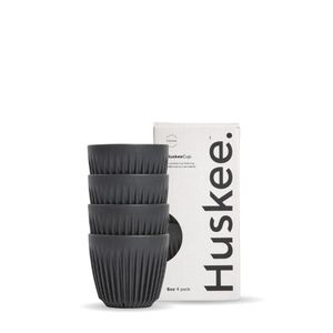 BioPak 6oz HuskeeOriginal 4-Pack Charcoal (X12) (Pack of 48) - HC06C48-E-UK - 1