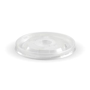 BioPak Clear PP Lids To Fit 240ml/8oz White Paper PLA-Lined BioBowl (Pack of 1,000) - BSCL-8-UK - 1