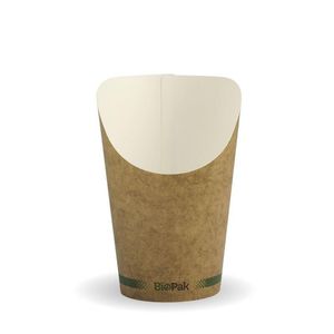 BioPak Small 12oz Kraft Chip Cup (Pack of 1,000) - BCH-12-UK - 1