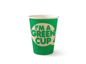 BioPak 12oz Single Wall Aqueous Lined "I'M A Green Cup" (Pack of 1,000) - ABC-12-GC-UK - 3