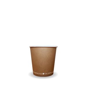 BioPak 4oz Kraft Single Wall BioCups (Pack of 1,000) - BCK-4-UK - 1