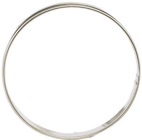 Matfer Set Of 6 Stainless Steel Tart Rings Top And Bottom Rolled Edges 6cm Height 1.6cm - 11762-02 - 1
