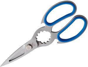 Stainless Steel Pro Scissors With Blue Finger Rings - 11693-02 - 1