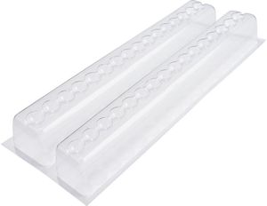 10 Double Thermoformed Yule Log Frames Bille 57x9x6.5cm - 11356-01 - 1