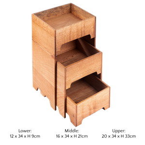 Bonzer 3-Layer Stand - Small - Oak 20 x 34 x H 33 cm - 13101-10 - 3
