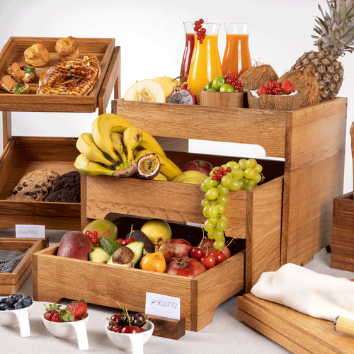 Bonzer 3-Layer Stand - Large - Oak 40 x 34 x H 33 cm - 13101-08 - 3