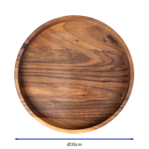 Bonzer Buffet Platter - Medium - Walnut Ø35 x H 4 cm - 13097-01 - 3