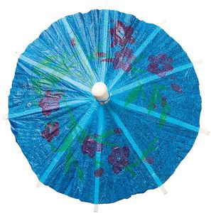 Box Of 144 Folding Paper Umbrellas, Assorted Colours H100 Ø 80 Mm - 043610 - 1