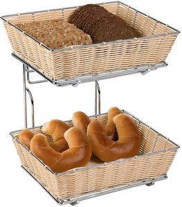 2-shelf Chrome Wire Basket Holder - 061766 - 1