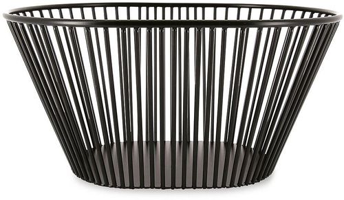 Black Lacquered Metal Baguette Crate 32x23cm H 15.5cm - 063026 - 1