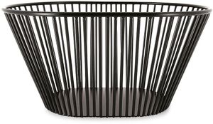 Black Lacquered Metal Baguette Crate 32x23cm H 15.5cm - 063026 - 1