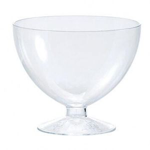 Box Of 100 Clear Polystyrene Footed Dessert Bowls Ø 90 H 75 Mm 17.5 Cl - 705184 - 1