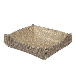 Barket Linen Effect Basket 13x13x3.5cm Grey/beige - 573525 - 1
