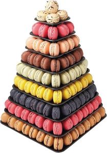 Black Pet 9-tier Square Macaroon Pyramid 300x300x H 440 Mm - 681592 - 1
