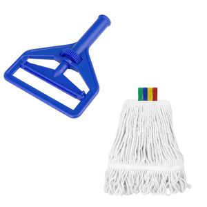 Jantex Connect Wide Kentucky Cotton Mop Head Blue 400g - SA861 - 1