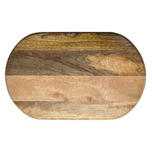 Olympia Mango Wood Rounded Rectangular Display Stand with Legs 350x220mm - JK119 - 1