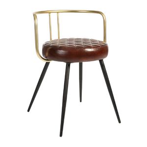Aulenti Leather Low Cocktail Stool Claret Red - JM482 - 1