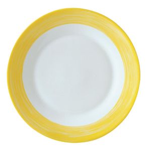 Arcoroc Brush Dinner Plates Yellow 252mm (12 Pack) - JK577 - 1