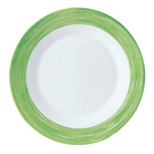 Arcoroc Brush Plates Green 252mm (12 Pack) - JK562 - 1