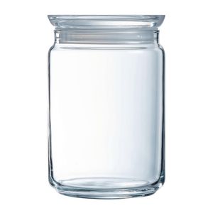 Luminarc Pure Jars with Glasses Lids 1Ltr (6 Pack) - JK608 - 1
