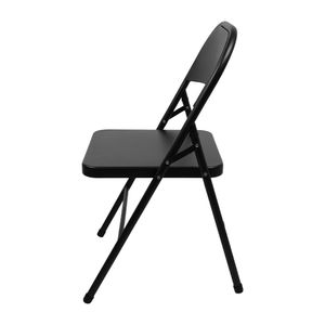 Bolero Folding Metal Chairs Black (4 Pack) - JB871 - 3