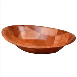 Woven Wood Oval Bowl 19 X 25.5Cm / 7Inx10In - YT79V - 1