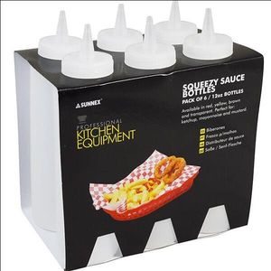 Sauce Bottle Clear 12Oz Pack 6 - M030016C - 1