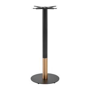 Boston Sleek Small Round Mid Height Table Base Black & Gold - JK469 - 1