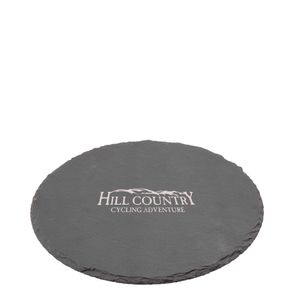Custom Branded Natural Round Edge Slate Platter (30cm) - C4195 - 1