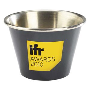 Custom Branded 2.5oz Stainless Steel Ramekin (Blue, Red, Yellow & Black) - C5440 - 3