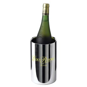 Custom Branded Polished Stainless Steel Wine Cooler (1.2 Litre) - C4825 - 1