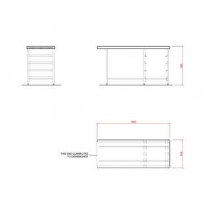 Hobart SCR1650 Outlet Single Rack Table - SCR1650 - 1