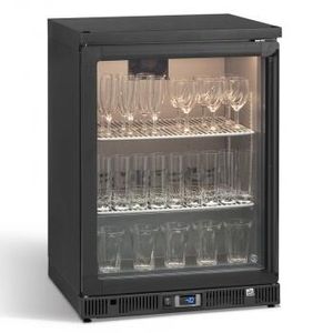 Gamko GF/100LG Left Hand Hinged Glass Single Door Anthracite Bottle Cooler, 50 Pint Glasses - GF-100LG - 1