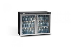 Gamko MG3/275GCS Maxiglass Hinged Stainless Steel Frame Glass Double Door Undercounter Bottle Cooler, 275 Litres - MG3-275GCS - 1