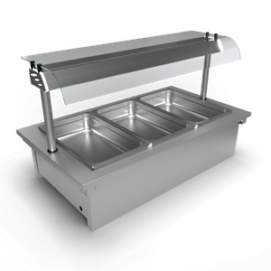 Moffat D3BM Drop-In Bain Marie Dry Heat Model with Curved Glass Open Front Gantry - D3BM - 1